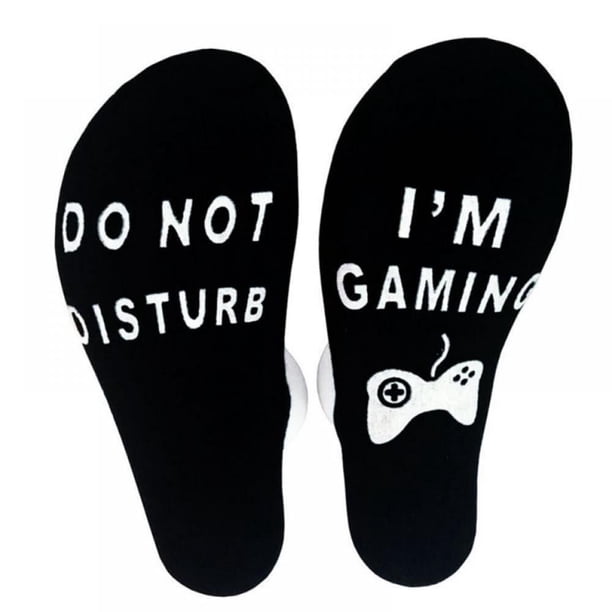 Calcetines de juego "No molestar", divertidos y novedosos, regalo de mamá para hijo, para padres, maridos, papás, hombres, adolescentes, niños, amantes de los juegos.