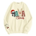 thumbnail image 3 of Christmas Mama Sweatshirts for Women 2025 Long Sleeve Crewneck Merry Mama Claus Graphic Sweatshirt Pullover Tops, 3 of 6