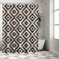 thumbnail image 2 of Shower Curtain Western Aztec Shower Curtains for Bathroom Decor Boho Abstract Geometric Brown Shower Curtain Sets with Hooks Waterproof Fabric Bath Curtain Standard 72" X 72", 2 of 4