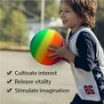 thumbnail image 4 of 8.5 Inch Gradient Rainbow Playground Ball Exercise Garden Household Yards for Kids Soft PVC Bouncy Kick Ball for Backyard Park and Beach Outdoor Fun Type5, 4 of 9