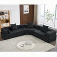 thumbnail image 5 of Oversized Boucle Modular Sofa for Living Room - 111"x35.5"x31", Modern & Free Combination, 5 of 25