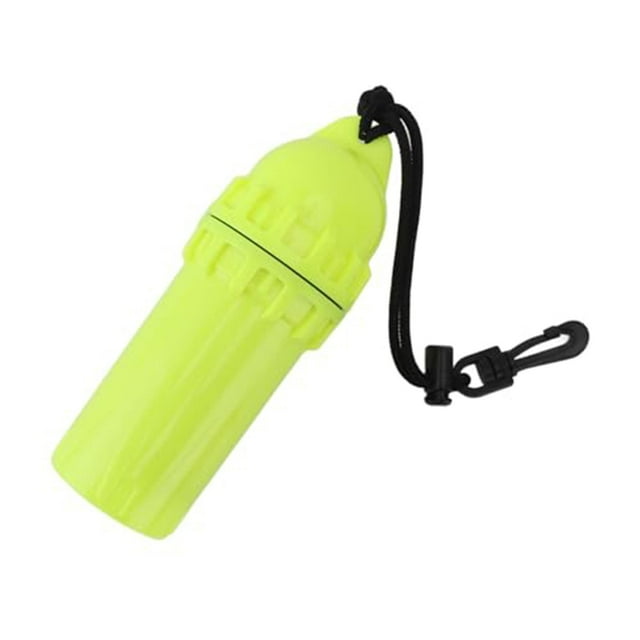 Caja seca para buceo, caja de almacenamiento seca submarina con clip, estuche contenedor multifuncional impermeable para surfear y hacer kayak Amarillo