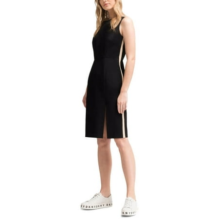 DKNY Side-Stripe Sheath Dress Black 6