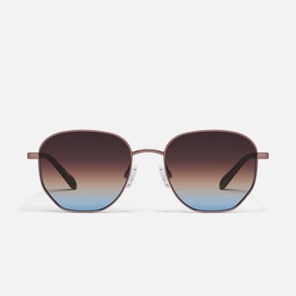 Quay Australia High Key Aviator Sunglasses, Gold/Brown Fade  display picture 1