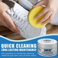 thumbnail image 4 of 100g White Shoes Cleaning Cream Stains Remover Shoes Whitening All-Purpose Cleansing Cream With Wipe Sponge For Shoes Sneakers, 4 of 5
