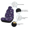 thumbnail image 4 of Uemuo Christmas Purple Snowflakes Pattern Car Seat Covers for Front Seats Waterproof Seat Covers for Cars, Universal Auto Front Seats Protector Fits for Car-1, 4 of 6