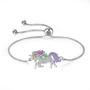 Multi-Colored Swarovski Crystal Unicorn Adjustable Bracelet