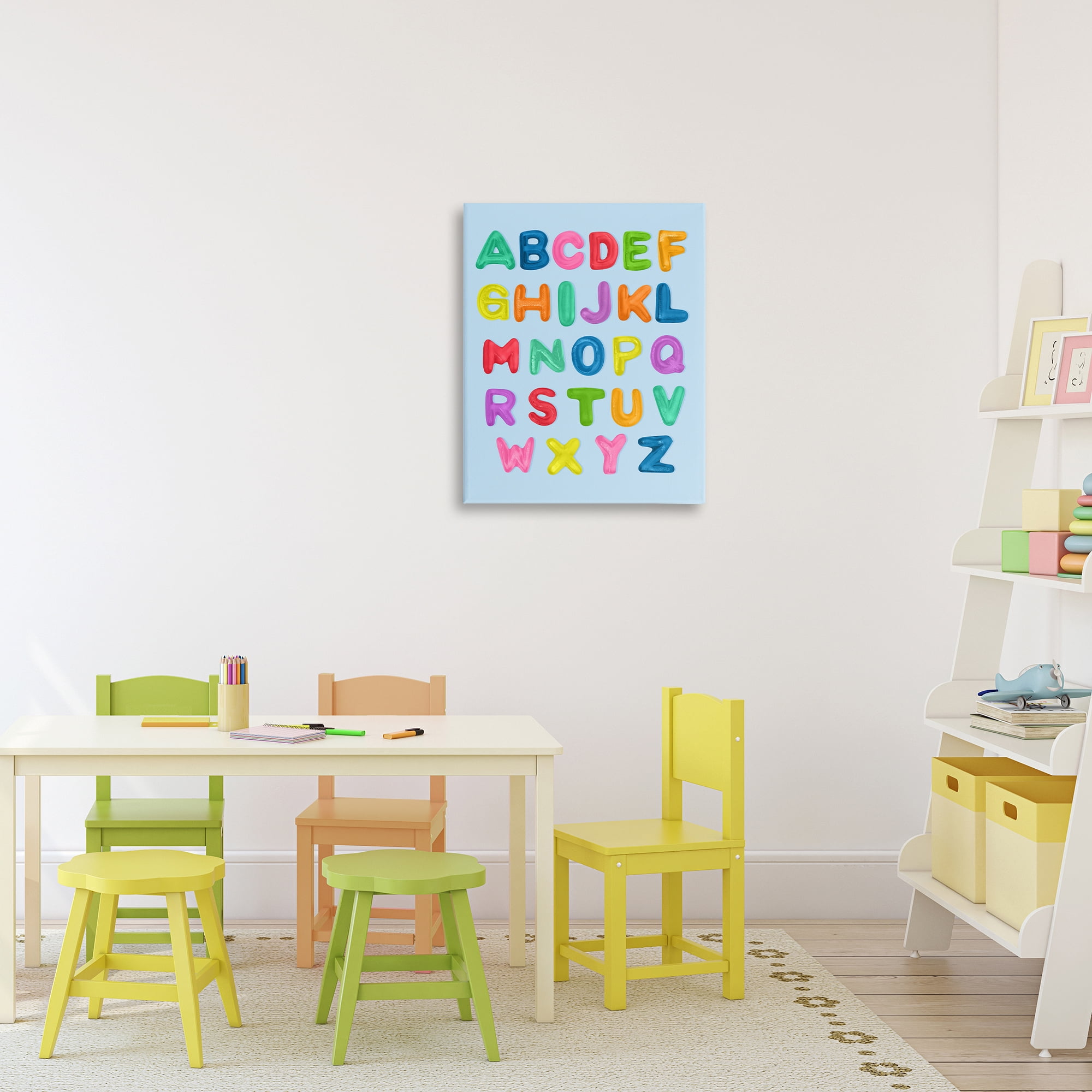 Stupell Industries Gummy Candy Alphabet Canvas Wall Art, design by LISH Creative