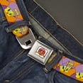 thumbnail image 2 of Looney Tunes Belt, Seatbelt Buckle Belt, Tweety Bird Hip Hop Expression Orange, 34 to 52 Inches, 2 of 9
