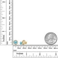 thumbnail image 6 of Gem Stone King 1.64 Ct Round 6mm Blue Apatite 18K Yellow Gold Plated Silver Removable Jacket Stud Earrings, 6 of 6