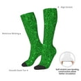 thumbnail image 4 of Rateoe Green Glitter Pattern Women’s Knee High Crew Socks,Trouser Socks Comfortable, Breathable, Moisture-Wicking and Soft, 4 of 6