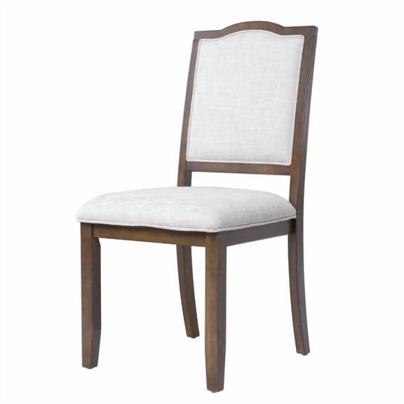 Cterwk 4 Pack Armless Side Chair with Wood Frame, Upholstered Dining Chair for Kitchen, Bedroom, Dining Room, Living Room, Beige Brown