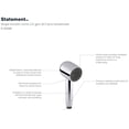 thumbnail image 5 of Kohler K-26286 Statement 2.5 GPM Single Function Hand Shower - Chrome, 5 of 7