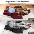 thumbnail image 3 of MCombo Large Triple Motor Power Lift Recliner for Big and Tall Elderly, Fabric, Burgundy, 3 of 10