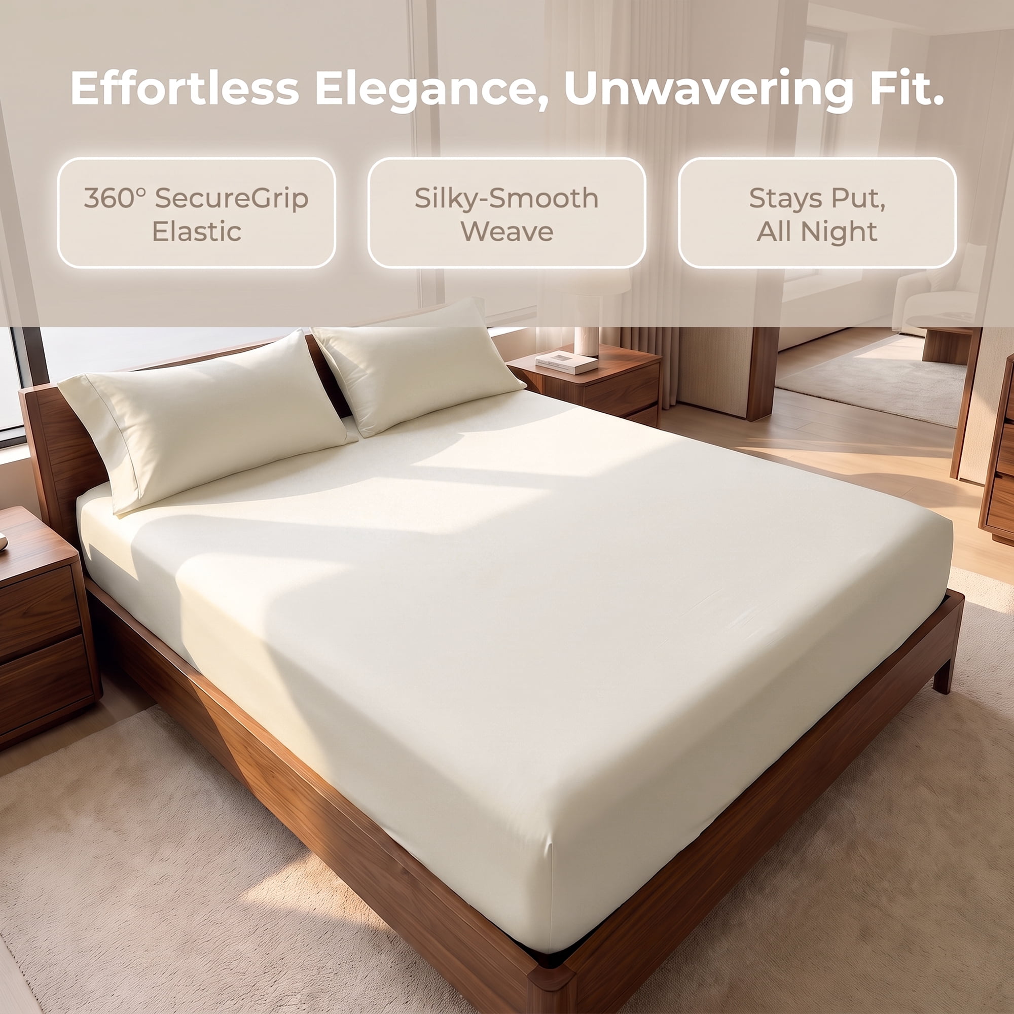 Unique Bargains Microfiber Bed Sheets Cooling for Comfortable Sleep 59.1"x78.7" White