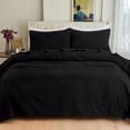 thumbnail image 2 of 100% Cotton Flannel Sheets Set - Flannel Sheets Full, 4-Piece Flannel Bed Sheets - Lightweight Bedding, Brushed for Extra Softness,Warm, Breathable, 16" Deep Pocket Cali King, Black, 2 of 5
