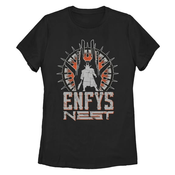 Women's Solo: A Star Wars Story Enfys Nest Silhouette Graphic Tee Black Large