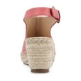 thumbnail image 4 of Journee Womens Crew Wedge Heel Espadrille Sandals, Widths Available, 4 of 10