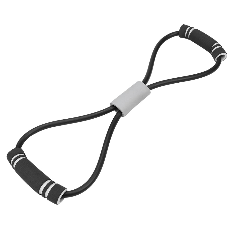 Smrinog Yoga Resistance 8 Word Pull Rope Chest Expander Muscle Training (Black)