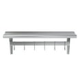 thumbnail image 2 of AmGood 12 in. x 36 in. Stainless Steel Wall Mounted Pot Rack with Shelf and 6 Double Sided Chrome Plated Hooks | NSF, 2 of 4