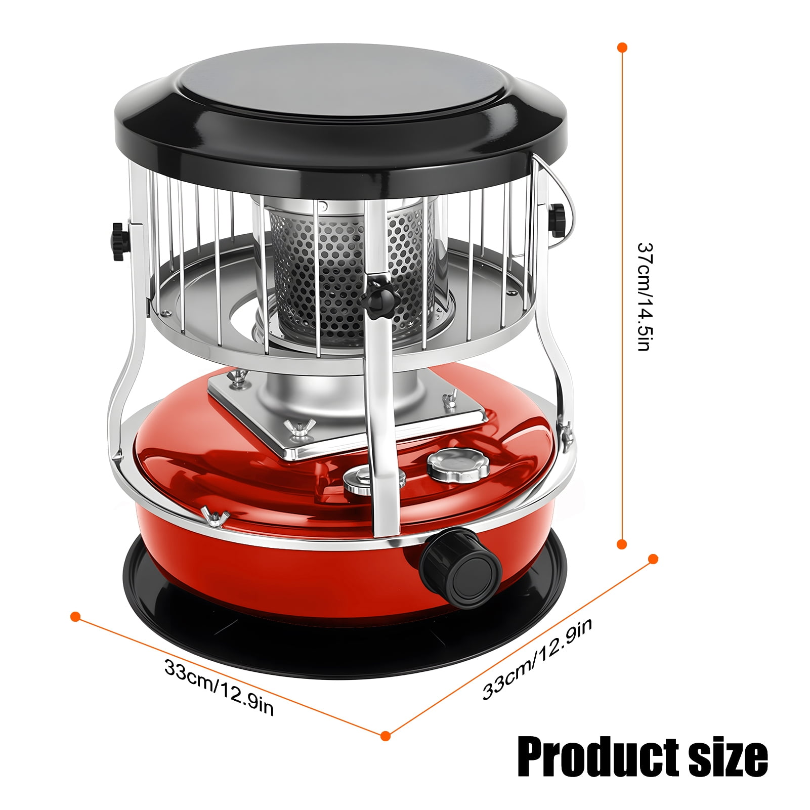 2-in-1 Kerosene Heater & Stove 9000 BTU, Portable Non-Electric Indoor/Outdoor Radiant Heater for Camping, Cooking, Emergency Heat