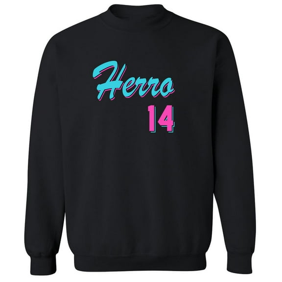 BLACK Heat Tyler Herro Vice City Logo Crew Neck Sweatshirt ADULT