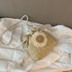 thumbnail image 2 of Bolsa de hombro de paja para mujer bandolera pequeño de punto con cordón de girasol para mujer JShteea Para Estrenar, 2 of 9