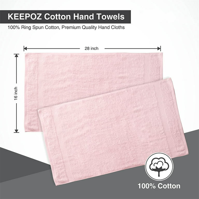 16x28-Black Bleach Resistant Hand towels 100% Cotton