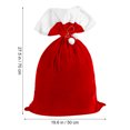 thumbnail image 2 of BEADCEST Christmas Velvet Drawstring Bag Red Reusable Strong Fabric Candy Wrap Storage Pouch, 2 of 6