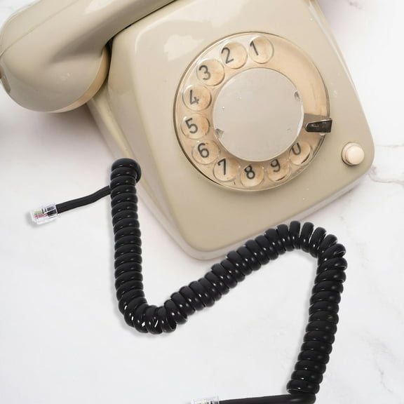 Hemoton Black Telephone Cable with Pure Copper Core for Clear Calls Extendable Phone Cord Landline