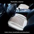 thumbnail image 5 of 1pc Car Automobiles Seat Cover, Cover Flax Cushion Seasons Universal Breathable For, 5 of 5