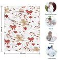 thumbnail image 4 of Red Christmas Gingerbread Man Pattern Blanket,Comfortable Soft Flannel Throw Blanket,All Season,Warm Lightweight Blankets for Sofa Bed Couch Living Room Chair,30"x40", 4 of 4