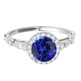 thumbnail image 2 of Mauli Jewels Engagement Rings for Women 1.20 Carat Halo Tanzanite And Diamond Engagement Wedding Ring 4 prong 14k White Gold, 2 of 6