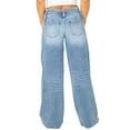 thumbnail image 3 of Celebrity Pink Women's Low Rise Double Waistband Wide Leg Jeans, Sizes 1-21, 3 of 4