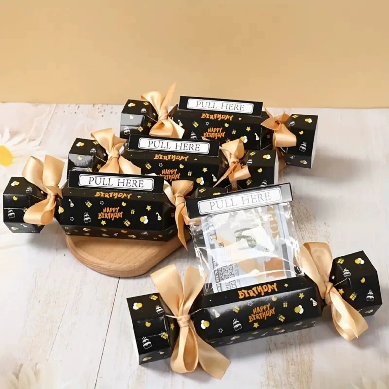 Money Pull Box Rectangular Surprise Cash Gift Box with Pull Out Strip Sturdy Cardboard Reusable Birthday Candy Money Bag for Birthday Party Favors Cash Gifts Family Celebrations