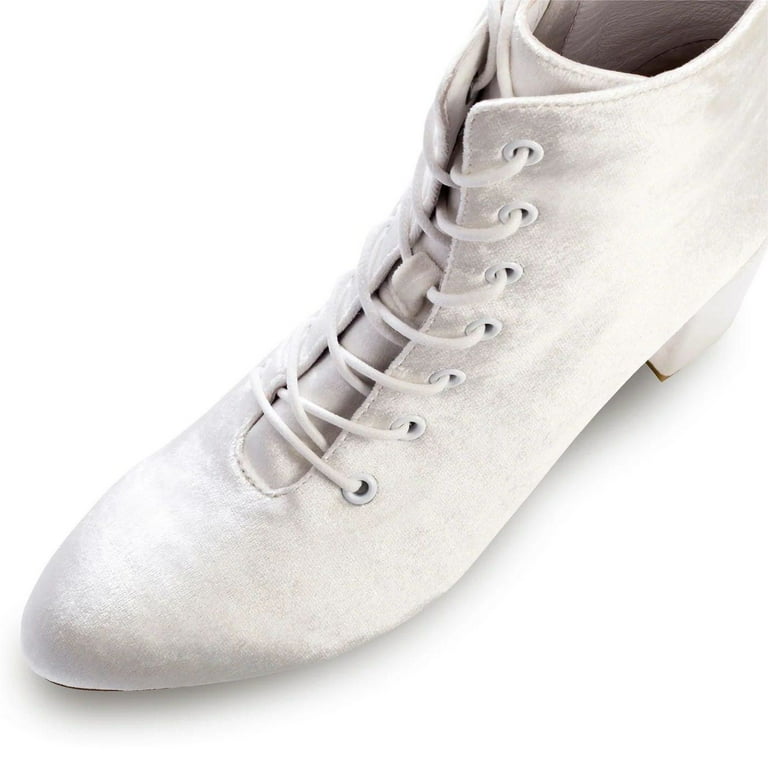 XYD Women Brides Lace-up Side Zip Ankle Boots Almond Closed