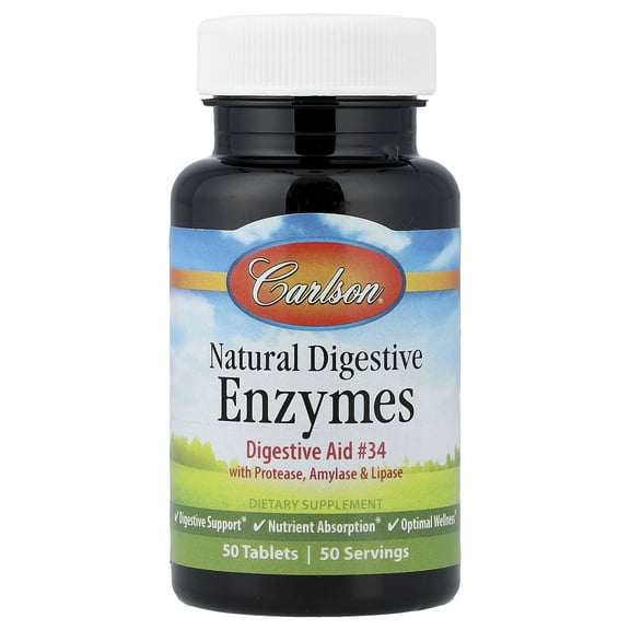 Carlson Natural Digestive Enzymes , 50 Tablets