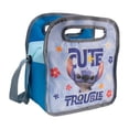 thumbnail image 3 of Lonchera Grande Térmica, Diseño Stitch Live Action Colección Disney, Bolsa de Almuerzo Doble Vista con Frase "Cute Trouble", Color Azul, 3 of 5