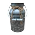 thumbnail image 1 of koolsoo Retro Iron Flower Bucket Multipurpose Smoothly Surface Rustic Garden Plant Pot Flower Pot Planter for Home Office Patios Decor silvery, 1 of 9