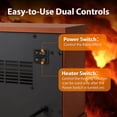 thumbnail image 2 of LifePlus Small Electric Fireplace Heater Tabletop 13.5" Energy Efficient Indoor Fireplace Space Heater Portable Wood Cabinet 3D Flame for Home Decor, 2 of 10