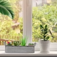 thumbnail image 2 of Planter Box Silver Iron 4 Flower Pots 1 Tray 13X4In Clean Crisp Design, 2 of 6