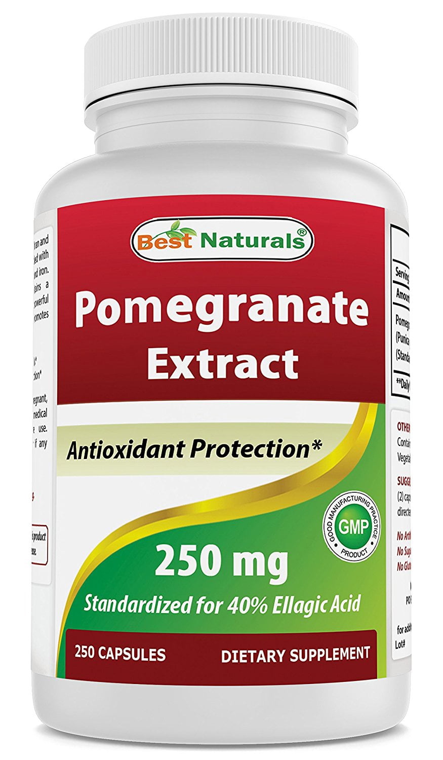 Best naturals pomegranate extract 250 mg 250 capsules