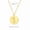 Dec(NARCISSUS), variant on Women Stainless Steel Birth Month Flower Necklace Round Pendant Chain Gold-Feb(VIOLET)