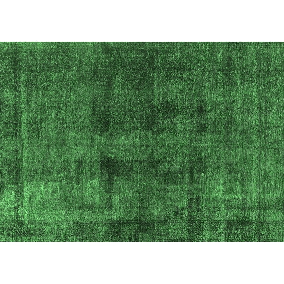 Ahgly Company Indoor Rectangle Oriental Emerald Green Industrial Area Rugs, 8' x 10'