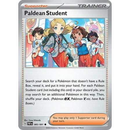 Pokemon Paldean Fates Common Paldean Student #85