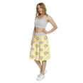 thumbnail image 3 of Women's Gardening Almond Shaped Petal A-line Printed Skirt Casual Wear, L, Yellow Black Pale Grey, by Ambesonne, 3 of 6