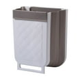 thumbnail image 1 of Kitchen Trash Can Wall Mounted Foldable Plastic Telescoping Storage Bin with Hanging Hook for Small Space, 1 of 7