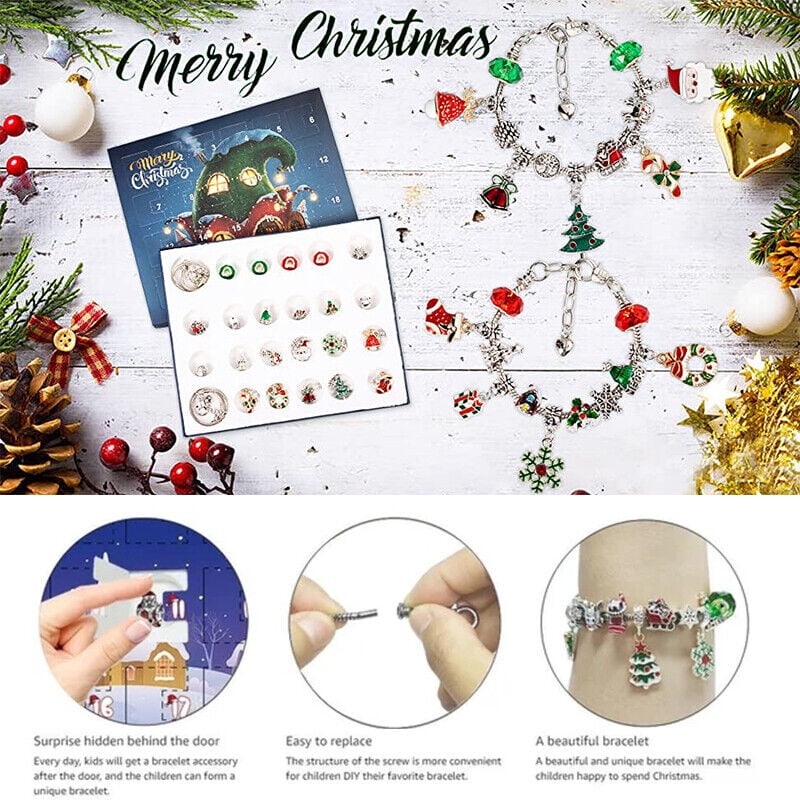 Buy Christmas Advent Calendar Bracelets 24 Days Countdown Calendar DIY