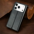 thumbnail image 6 of for iPhone 17 Pro Phone Case Wallet Card Holder, Premium PU Leather Stand Flip Wrist Strap Magnetic Closure Shockproof Protective Wallet Case Cover for iPhone 17 Pro, Black, 6 of 9