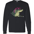 thumbnail image 3 of Inktastic Sunny Gator in Pink Sunglasses Long Sleeve T-Shirt, 3 of 5